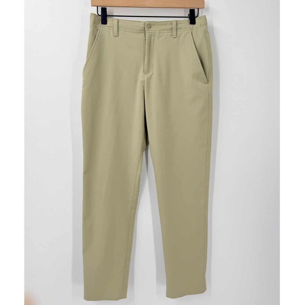 Under Armour Chino Pants Boys Youth Large Khaki Golf Performance school uniform